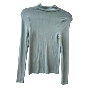 Free People Intimately Aqua Mock Neck Layering Top XS Romantic Wuthering Heights